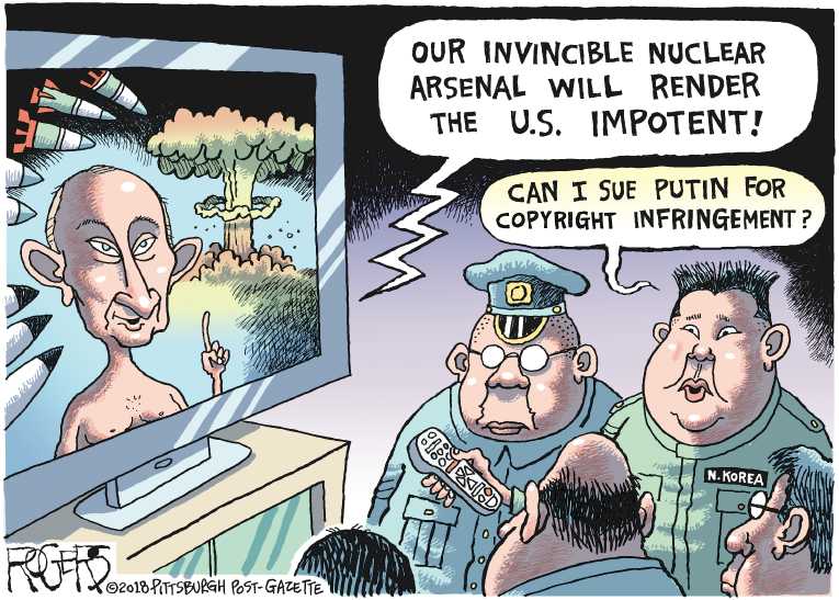 Political/Editorial Cartoon by Rob Rogers, The Pittsburgh Post-Gazette on In Other News