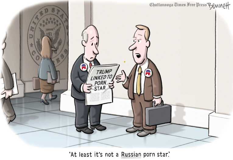 Political Cartoon On Porn Star Sues Trump By Clay Bennett Chattanooga Times Free Press At The