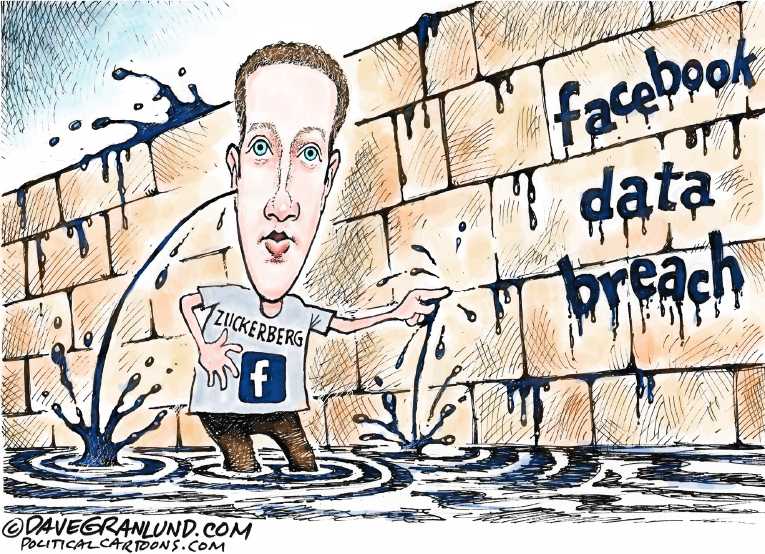 Political/Editorial Cartoon by Dave Granlund on Facebook Suspicions Confirmed