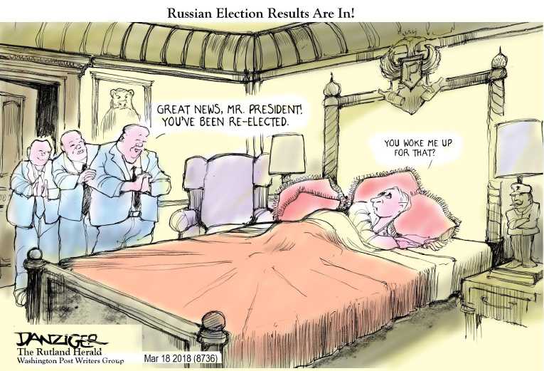 Political/Editorial Cartoon by Jeff Danziger on Putin Denies Involvement in Killing