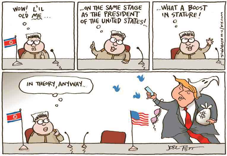 Political/Editorial Cartoon by Joel Pett, Lexington Herald-Leader, CWS/CartoonArts Intl. on Trump Denies Affair