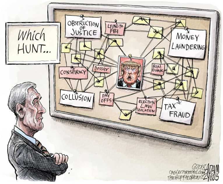 Political/Editorial Cartoon by Adam Zyglis, The Buffalo News on Mueller Investigation Growing