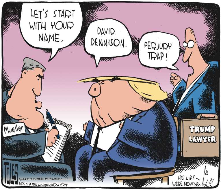 Political/Editorial Cartoon by Tom Toles, Washington Post on Mueller Investigation Growing