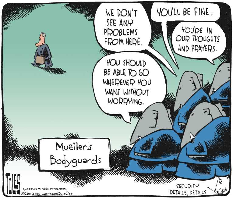 Political/Editorial Cartoon by Tom Toles, Washington Post on Mueller Investigation Growing