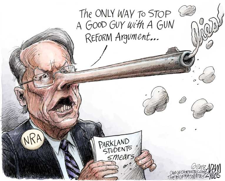 Political/Editorial Cartoon by Adam Zyglis, The Buffalo News on Gun Legislation Stalls
