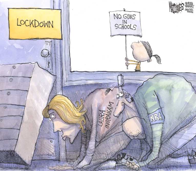 Political/Editorial Cartoon by Matt Davies, Journal News on Gun Legislation Stalls