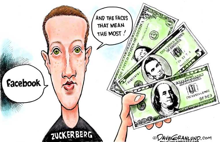 Political/Editorial Cartoon by Dave Granlund on Zuckerberg Testifies