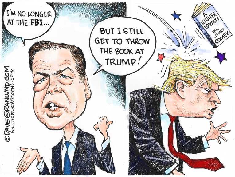 Political/Editorial Cartoon by Dave Granlund on James Comey Writes Book