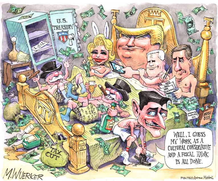 Political/Editorial Cartoon by Matt Wuerker, Politico on Paul Ryan Announces Retirement