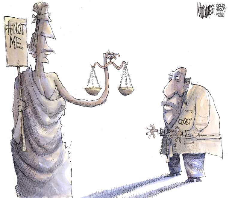 Political/Editorial Cartoon by Matt Davies, Journal News on Cosby Convicted