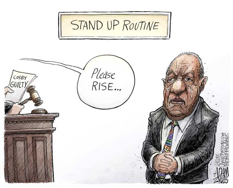 Political/Editorial Cartoon by Adam Zyglis, The Buffalo News on Cosby Convicted