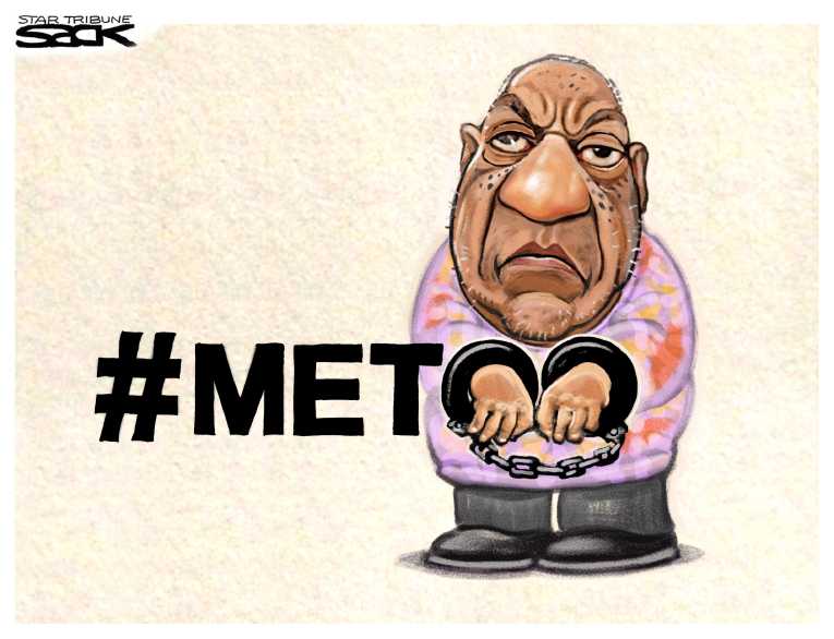 Political/Editorial Cartoon by Steve Sack, Minneapolis Star Tribune on Cosby Convicted