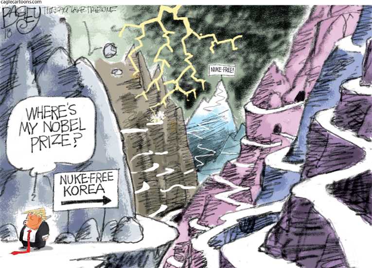 Political/Editorial Cartoon by Pat Bagley, Salt Lake Tribune on War to End?