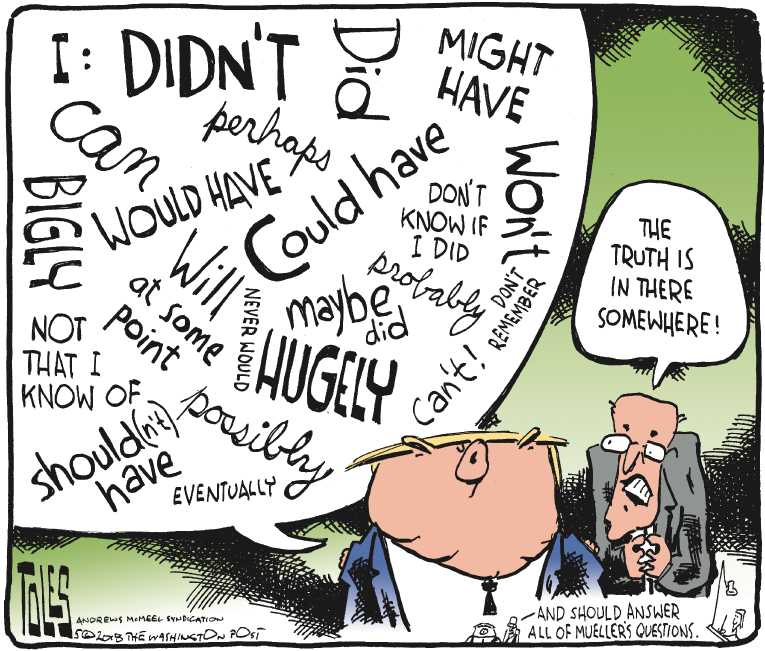 Political/Editorial Cartoon by Tom Toles, Washington Post on Giuliani Comes Out Swinging