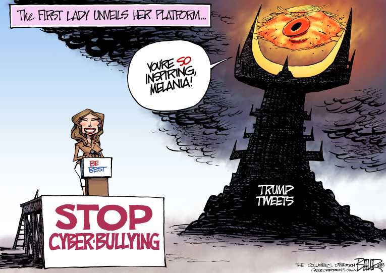 Political/Editorial Cartoon by Nate Beeler, Washington Examiner on First Lady Announces Agenda