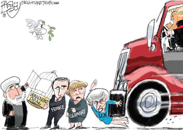 Political/Editorial Cartoon by Pat Bagley, Salt Lake Tribune on Trump Denies Affair