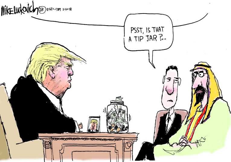 Political/Editorial Cartoon by Mike Luckovich, Atlanta Journal-Constitution on Trump Boasts of Popularity