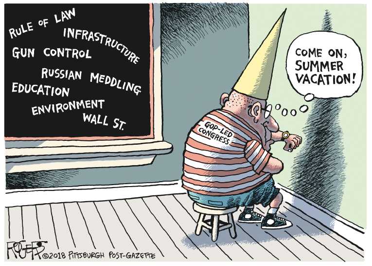 Political/Editorial Cartoon by Rob Rogers, The Pittsburgh Post-Gazette on In Other News