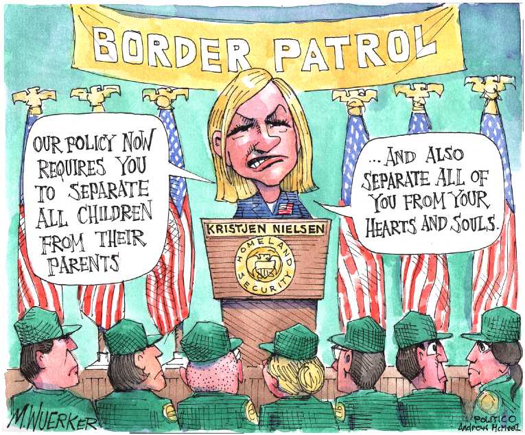 Political/Editorial Cartoon by Matt Wuerker, Politico on Homeland Security Tightening