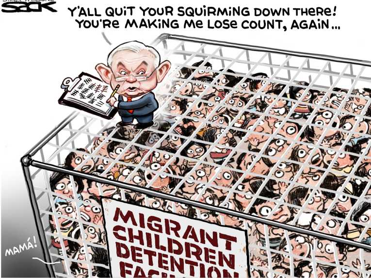 Political/Editorial Cartoon by Steve Sack, Minneapolis Star Tribune on Homeland Security Tightening