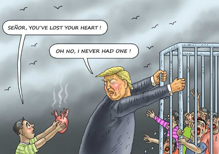 Political/Editorial Cartoon by Marian Kamensky, Slovakia on “Democrats to Blame,” Trump Says