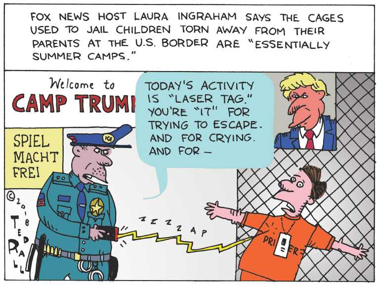 Political/Editorial Cartoon by Ted Rall on Family Separation Policy Suspended