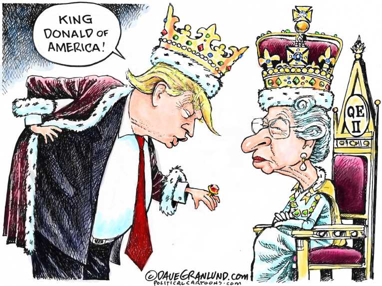 Political/Editorial Cartoon by Dave Granlund on President Doing Great Job, Trump Says