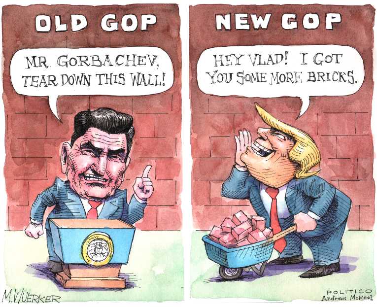 Political/Editorial Cartoon by Matt Wuerker, Politico on Republicans Rally Behind Trump