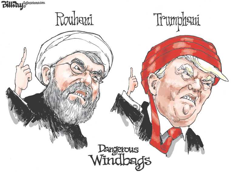 Political/Editorial Cartoon by Bill Day, Cagle Cartoons on President Berates Iran