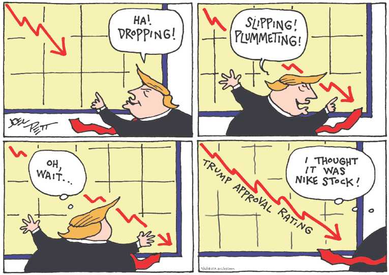 Political/Editorial Cartoon by Joel Pett, Lexington Herald-Leader, CWS/CartoonArts Intl. on Trump Fighting Back