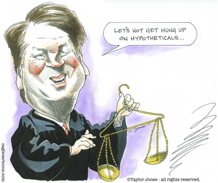 Political/Editorial Cartoon by Taylor Jones, Tribune Media Services on Kavanaugh Lies and Dodges