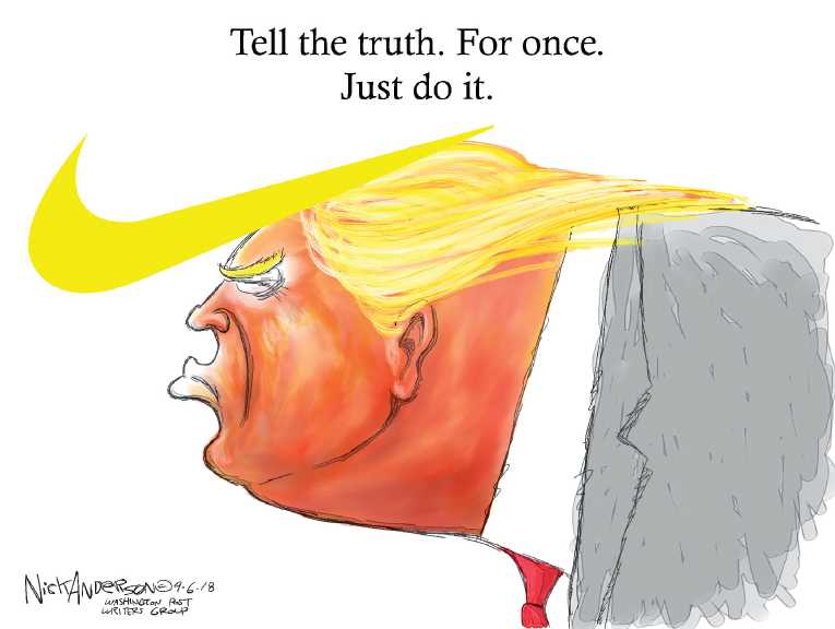 Political/Editorial Cartoon by Nick Anderson, Houston Chronicle on Trump Goes to the Mat