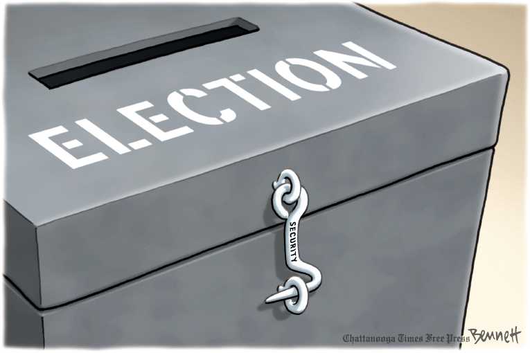 Political/Editorial Cartoon by Clay Bennett, Chattanooga Times Free Press on Midterms Already Heated