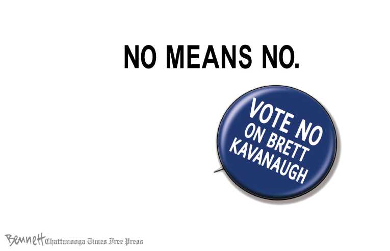 Political/Editorial Cartoon by Clay Bennett, Chattanooga Times Free Press on Kavanaugh Accused of Sexual Assault