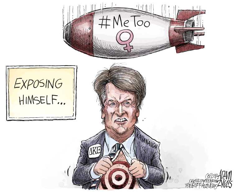 Political/Editorial Cartoon by Adam Zyglis, The Buffalo News on Multiple Accusers Come Forward