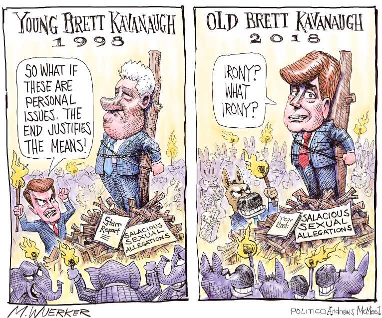 Political/Editorial Cartoon by Matt Wuerker, Politico on Multiple Accusers Come Forward