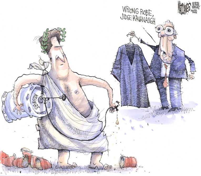 Political/Editorial Cartoon by Matt Davies, Journal News on Multiple Accusers Come Forward
