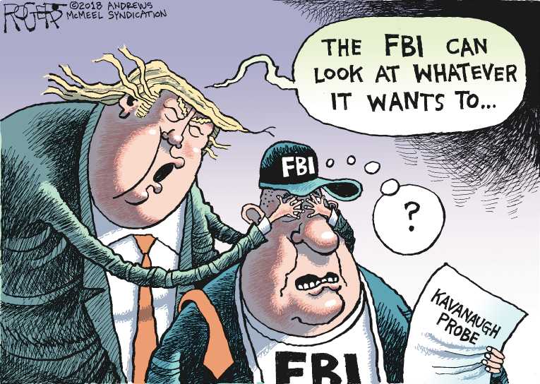 Political/Editorial Cartoon by Rob Rogers on Flake Calls for FBI Investigation