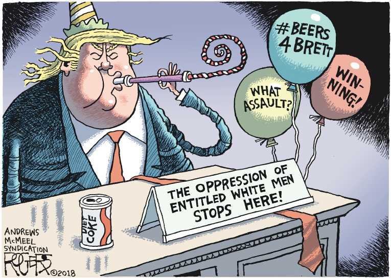 Political/Editorial Cartoon by Rob Rogers on Trump: “Dangerous Time for Men”