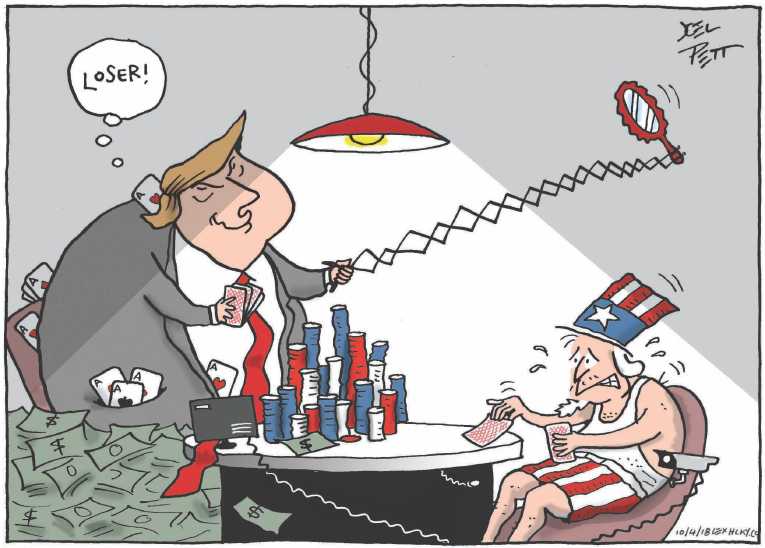 Political/Editorial Cartoon by Joel Pett, Lexington Herald-Leader, CWS/CartoonArts Intl. on NY Times: Trump Fortune Inherited