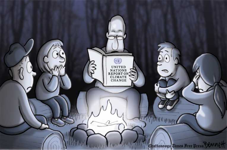 Political/Editorial Cartoon by Clay Bennett, Chattanooga Times Free Press on Planet Earth Doomed