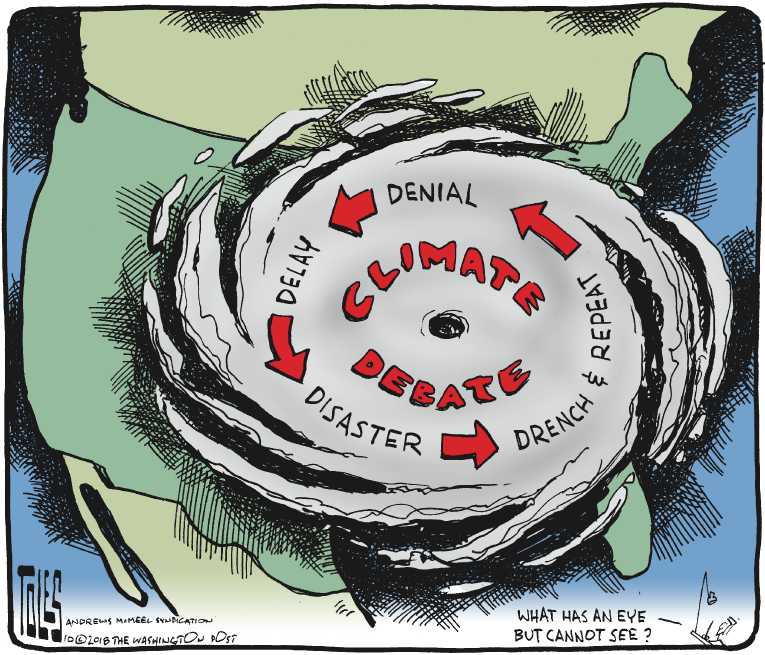 Political/Editorial Cartoon by Tom Toles, Washington Post on Planet Earth Doomed