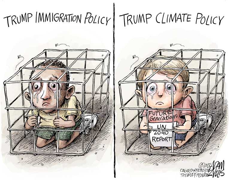 Political/Editorial Cartoon by Adam Zyglis, The Buffalo News on Planet Earth Doomed