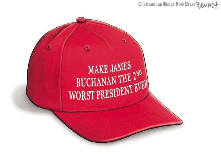 Political/Editorial Cartoon by Clay Bennett, Chattanooga Times Free Press on President Basks in Success