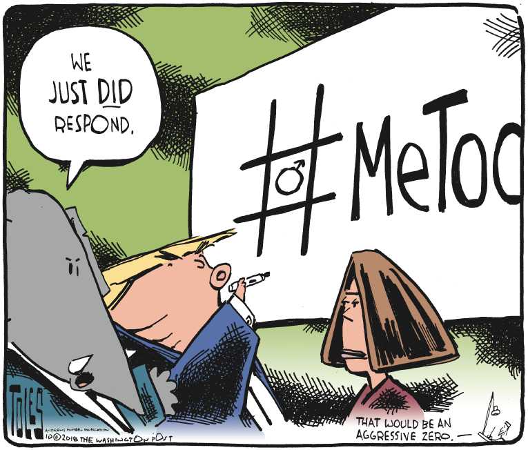 Political/Editorial Cartoon by Tom Toles, Washington Post on Trump Rallies Troops