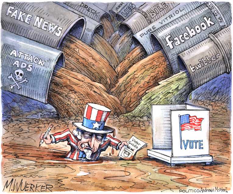 Political/Editorial Cartoon by Matt Wuerker, Politico on Record Turnout Expected