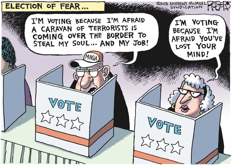 Political/Editorial Cartoon by Rob Rogers on Record Turnout Expected