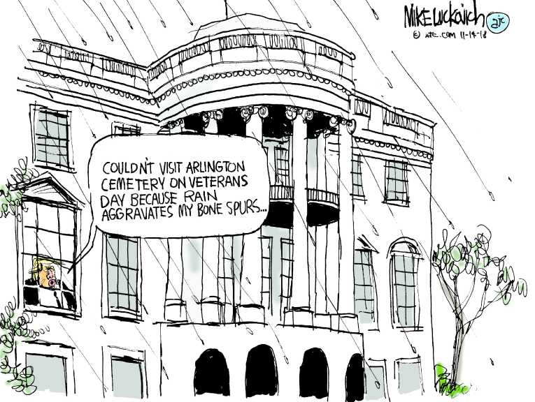 Political/Editorial Cartoon by Mike Luckovich, Atlanta Journal-Constitution on President Charts His Future