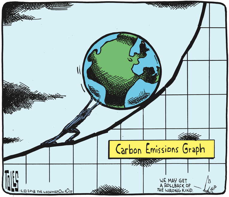 Political/Editorial Cartoon by Tom Toles, Washington Post on Earth in Peril