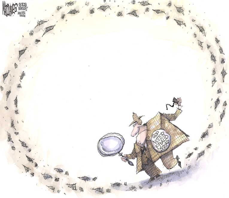 Political/Editorial Cartoon by Matt Davies, Journal News on GOP Stays the Course